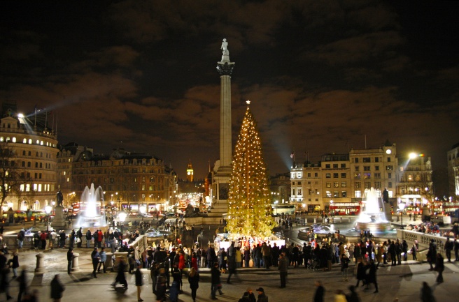 Trafalgar Square Christmas Tree in London, Britain - 19 Dec 2009